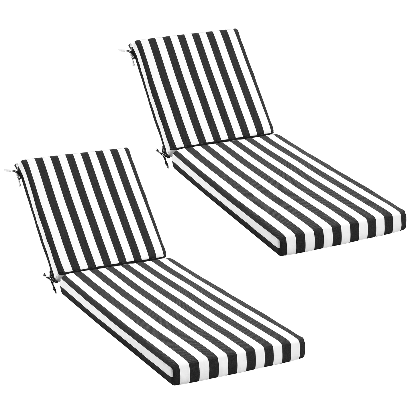 Striped Outdoor Lounge Cushion, Waterproof, Removable Cover, 10 Colours