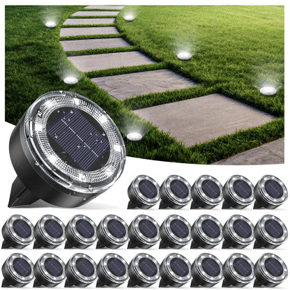 Solar In-Ground Garden Lights, 8 LEDs, IP44, 4–24 Pack