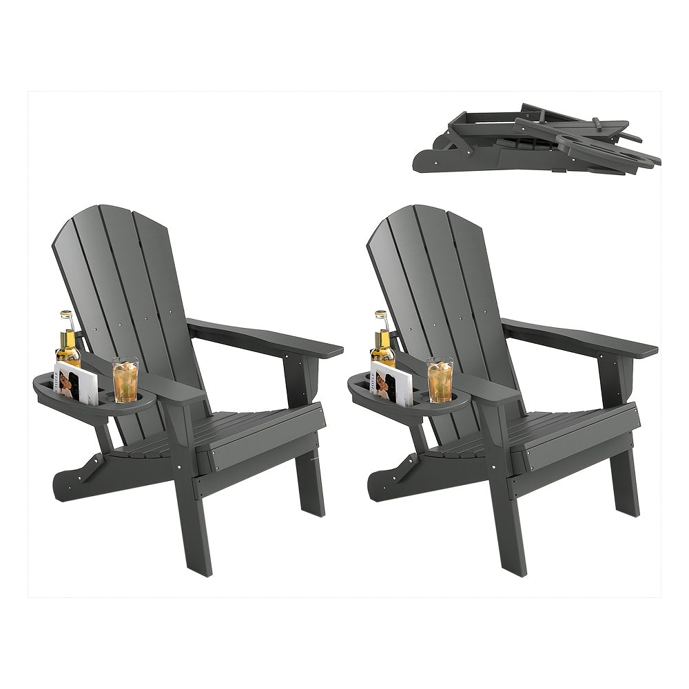 HDPE Adirondack Chair with Ottoman, Adjustable, All-Weather