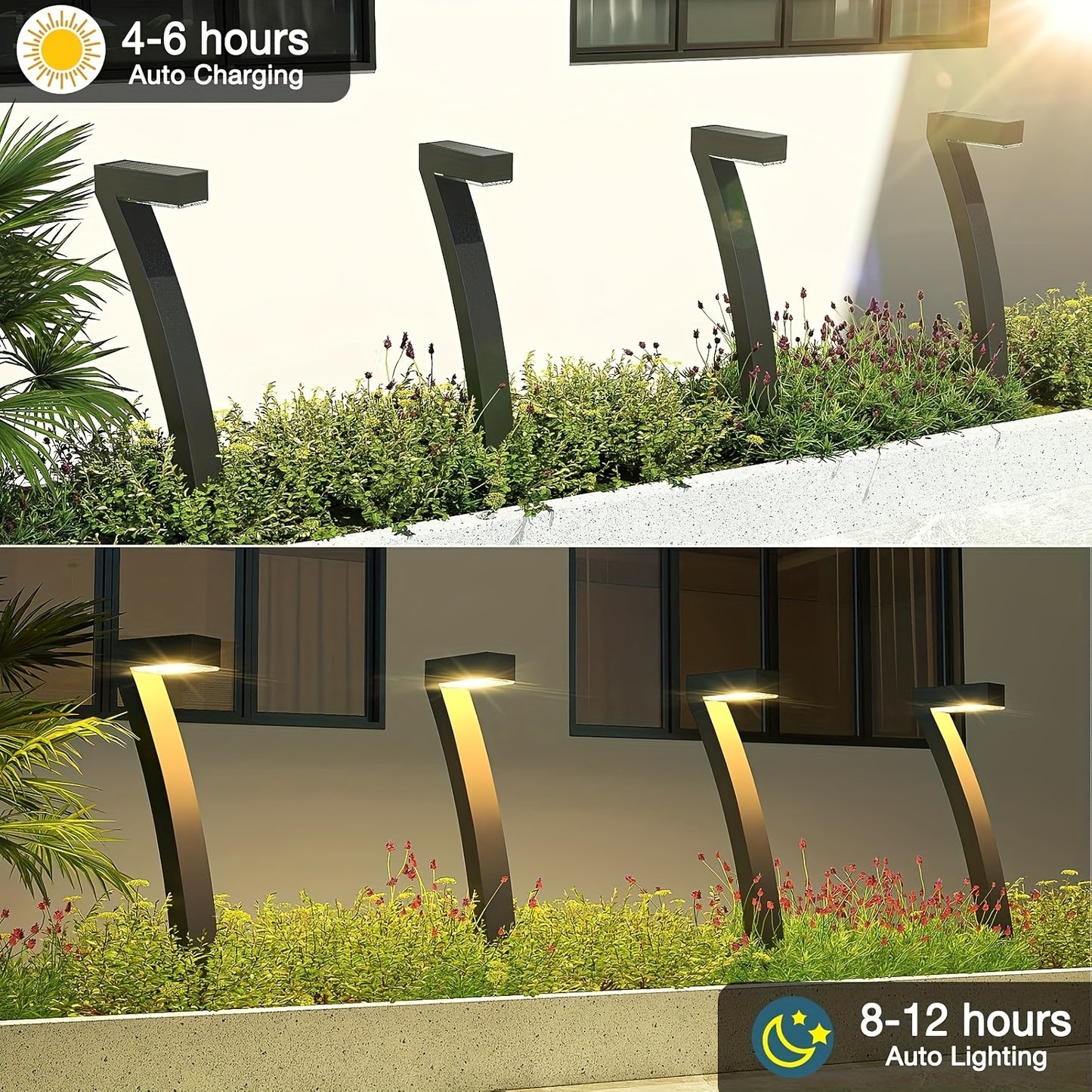 Solar Pathway Lights, IPX5, Bright LED, 4, 6 or 8-Pack