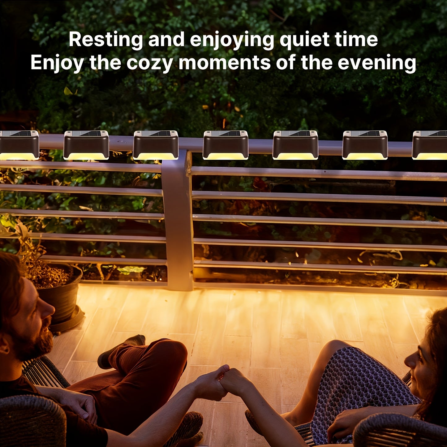 Solar LED Deck Lights, Auto On/Off, 12-Hour Runtime, Multi-Pack