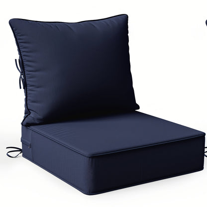 Square Patio Cushions, 24" × 24", Memory Foam, Waterproof, Multi-Pack