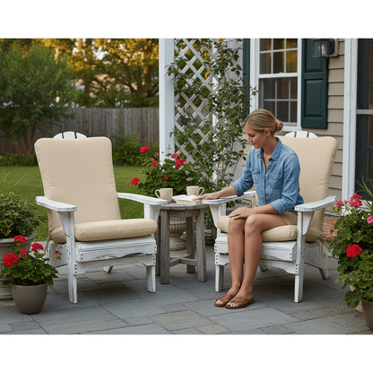 Thick Adirondack Chair Cushion, Shredded Foam, UV Protected, 2-Set