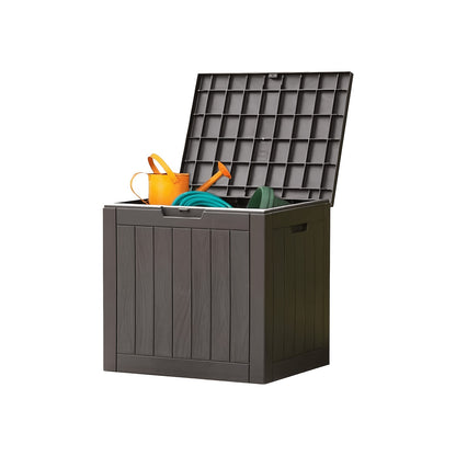 Outdoor Storage Bench, 31–60 Gallon, UV Resistant, Lockable