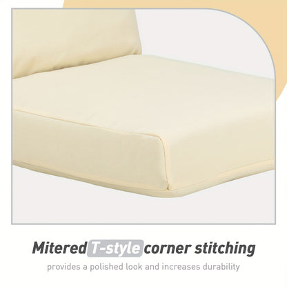 High-Back Patio Cushions, Olefin Fabric, 46" × 21" × 4", Set of 4