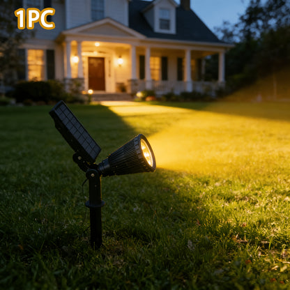 Solar Landscape Spotlights, 18 LEDs, IP44, 3-Level Dimming