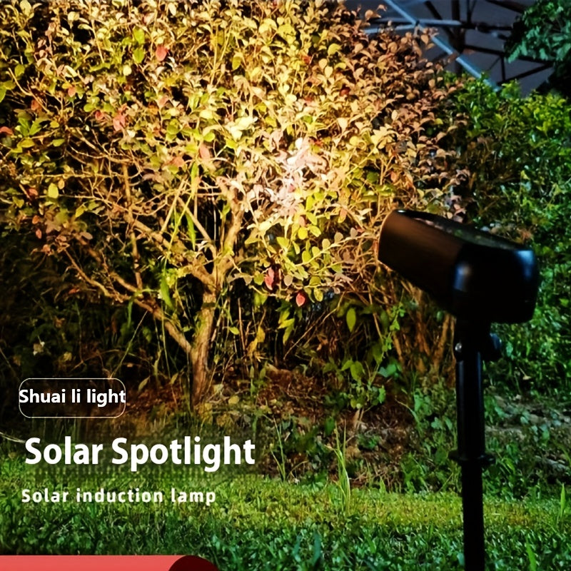Solar Garden Spotlight, Adjustable, Portable, Warm White