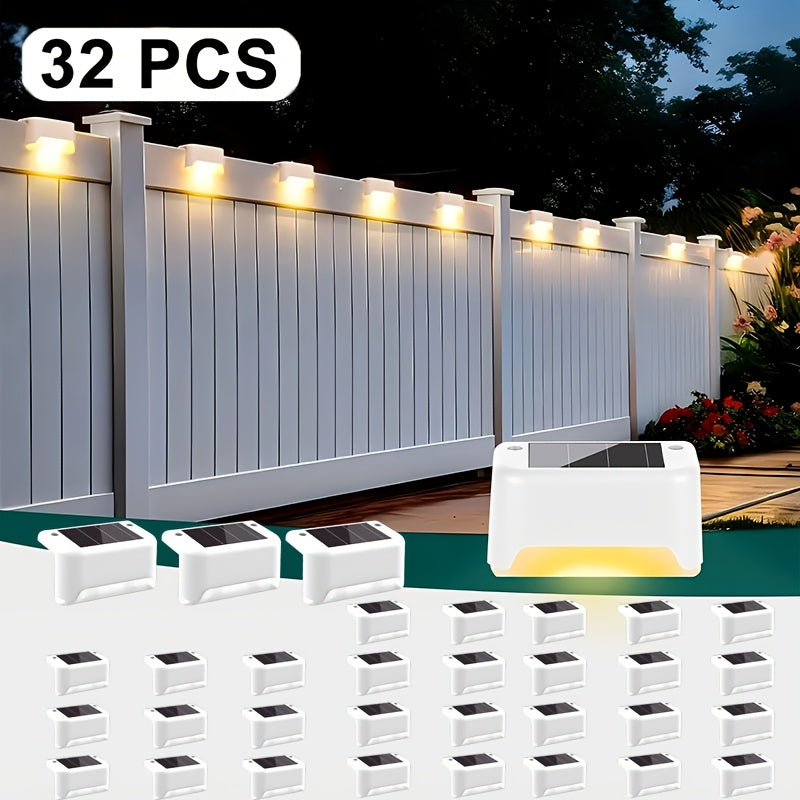 Solar LED Deck Lights, Auto On/Off, 12-Hour Runtime, Multi-Pack