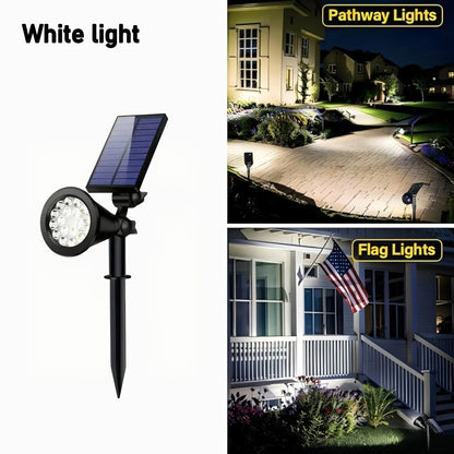 Solar Landscape Spotlights, 18 LEDs, IP44, 3-Level Dimming