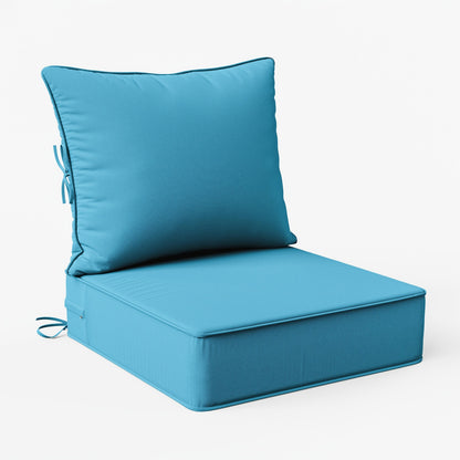 Square Patio Cushions, 24" × 24", Memory Foam, Waterproof, Multi-Pack