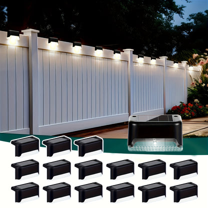 Solar Step & Stair Lights, Warm White LED, 4–30 Pack