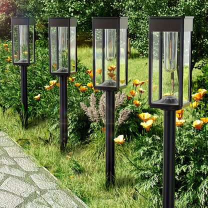 Solar Garden Street Lamps, IP44, Warm White, 4 or 6-Pack