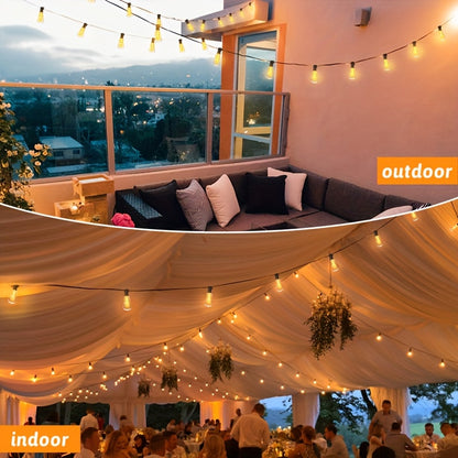 Outdoor LED String Lights with Remote, ST38, Waterproof, 100–200ft