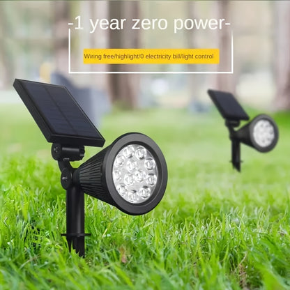 Solar Landscape Spotlights, 18 LEDs, IP44, 3-Level Dimming