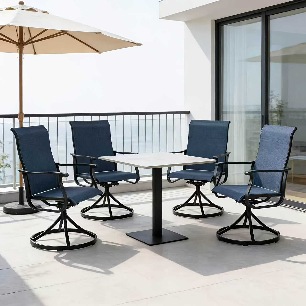 360° Swivel Patio Chairs, UV Resistant, 330 lbs, Set of 2–6