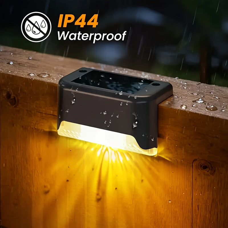 Solar Step & Stair Lights, Warm White LED, 4–30 Pack