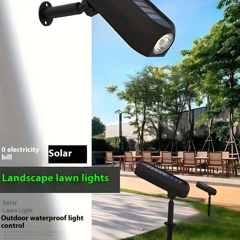 Solar Garden Spotlight, Adjustable, Portable, Warm White