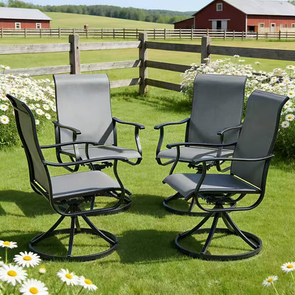 360° Swivel Patio Chairs, UV Resistant, 330 lbs, Set of 2–6
