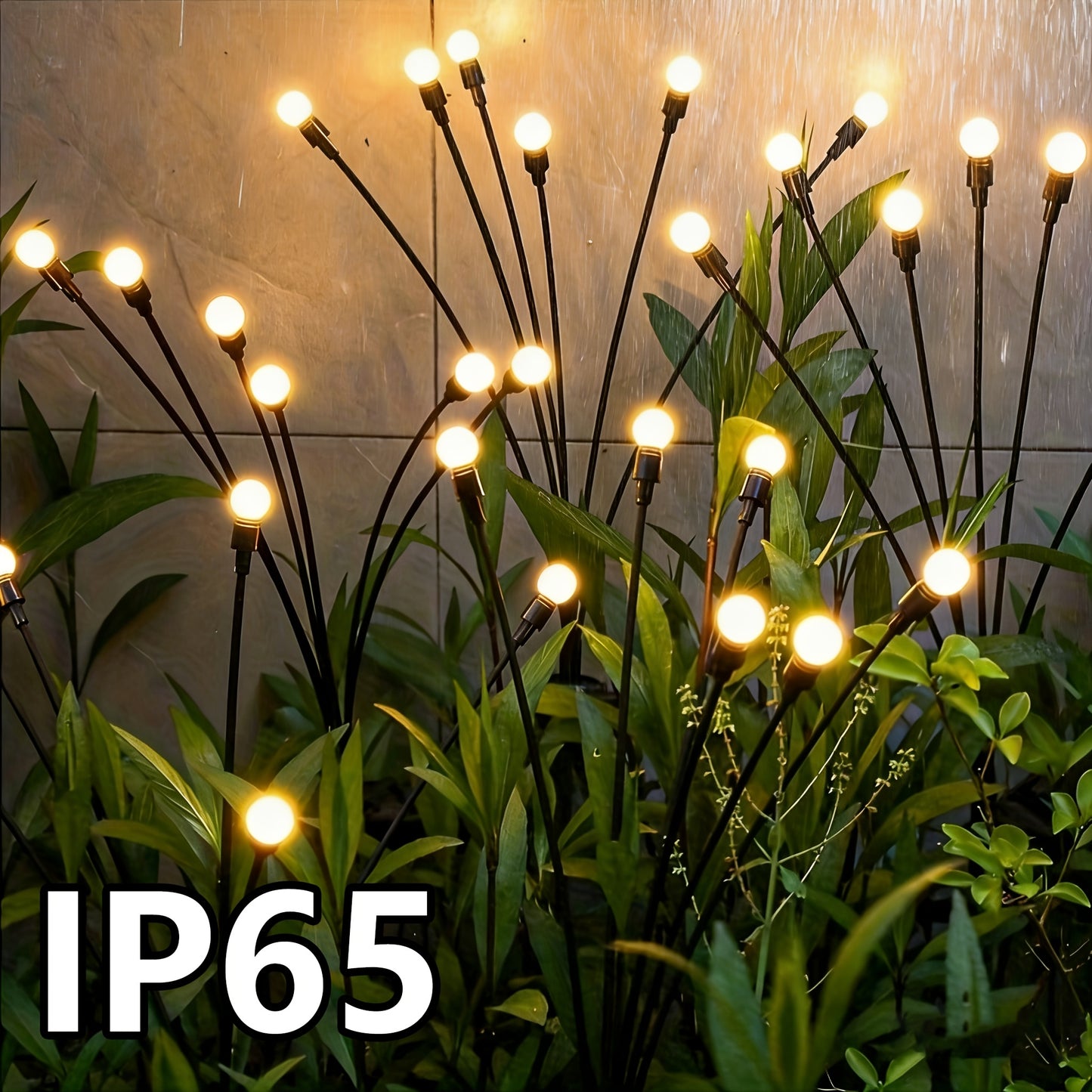 Solar Firefly Garden Stake Lights, 8-Pack, IP65 Weatherproof