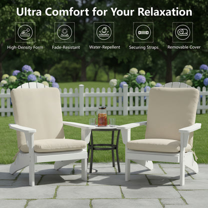 Thick Adirondack Chair Cushion, Shredded Foam, UV Protected, 2-Set