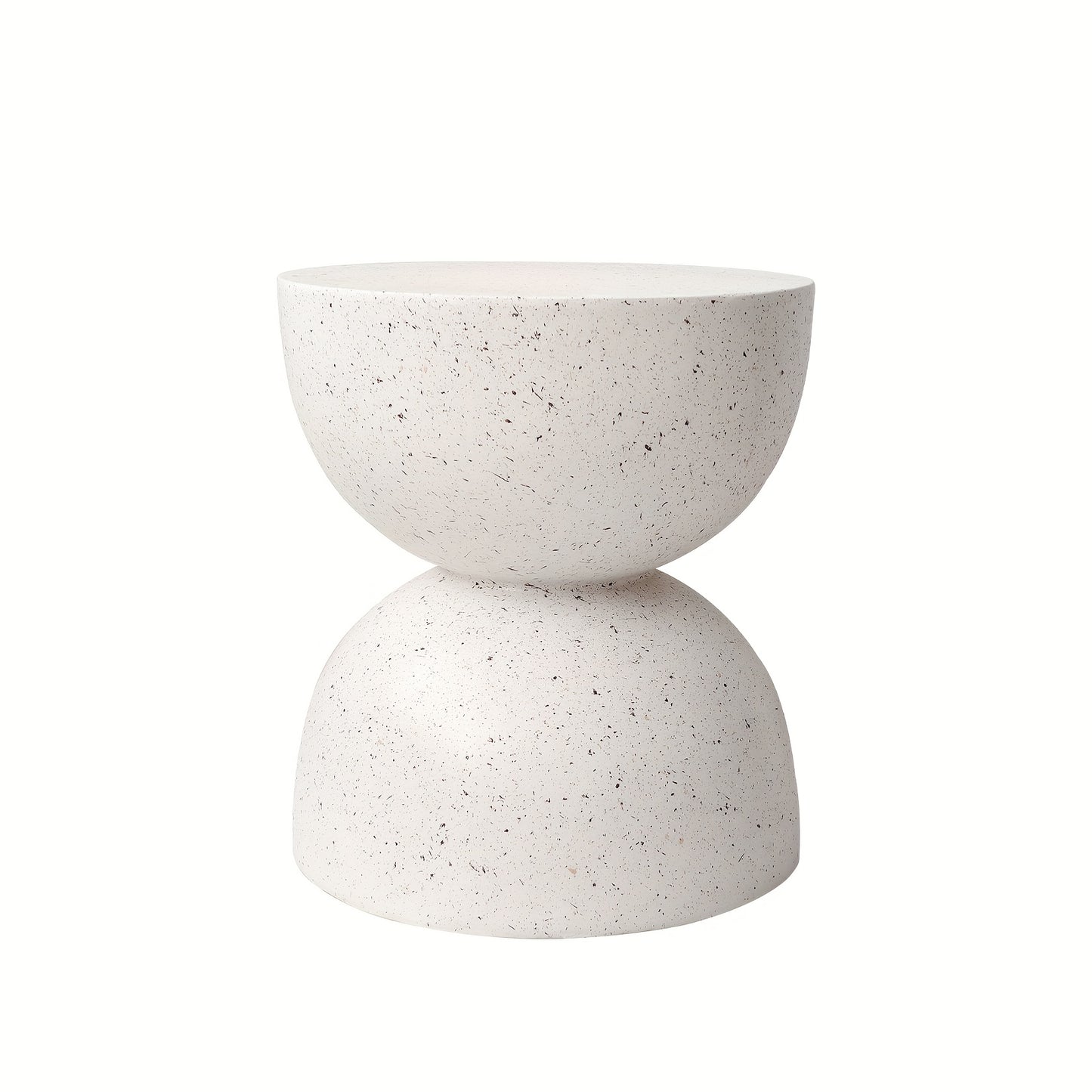 Faux Terrazzo Garden Stool & Accent Table, 17.5", Concrete Look