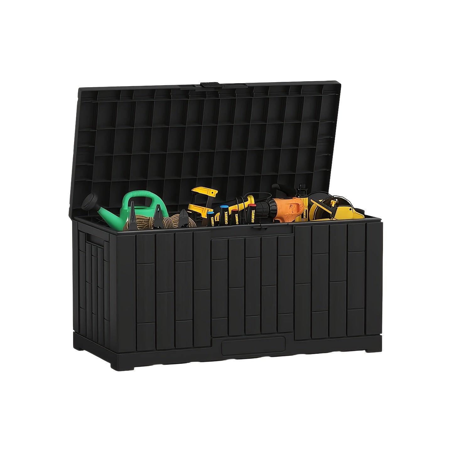 Outdoor Storage Bench, 31–60 Gallon, UV Resistant, Lockable