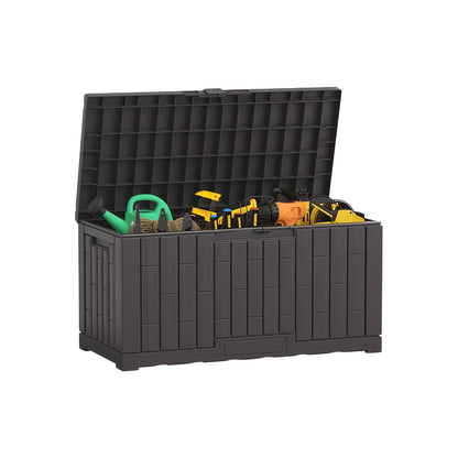 Outdoor Storage Bench, 31–60 Gallon, UV Resistant, Lockable