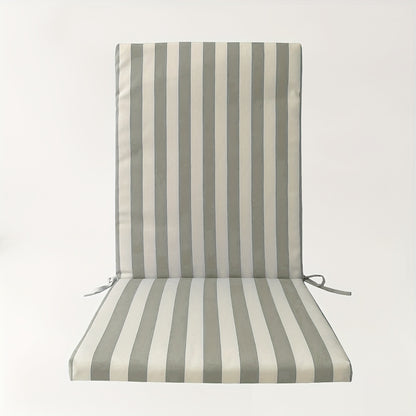 High-Back Chair Cushion, Striped, Foldable, 4 Colour Options