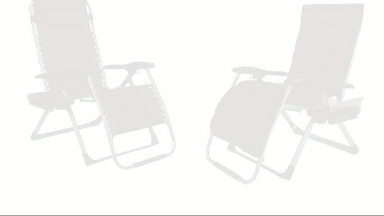 Zero Gravity Reclining Patio Chair, Folding, Cup Holder, Cushioned