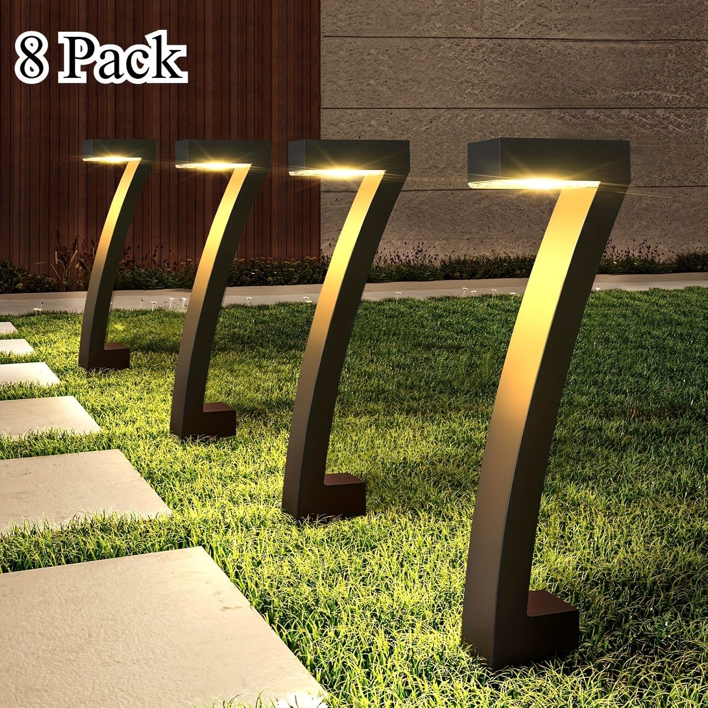 Solar Pathway Lights, IPX5, Bright LED, 4, 6 or 8-Pack