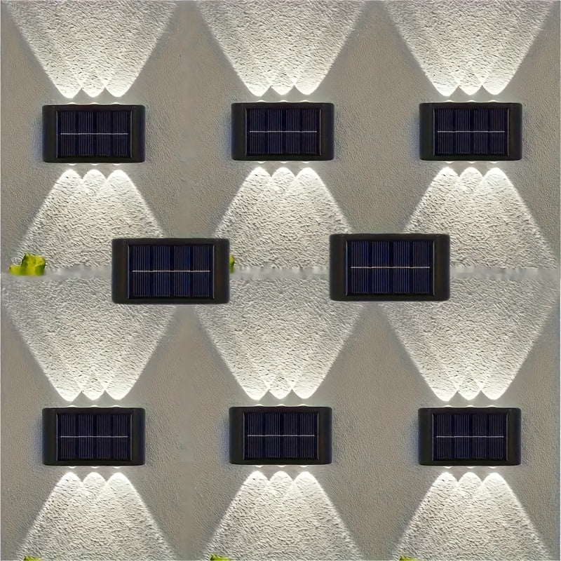 Solar Outdoor Wall Lights, Auto On/Off Sensor, IP44, 4-Pack