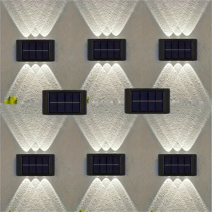Solar Outdoor Wall Lights, Auto On/Off Sensor, IP44, 4-Pack
