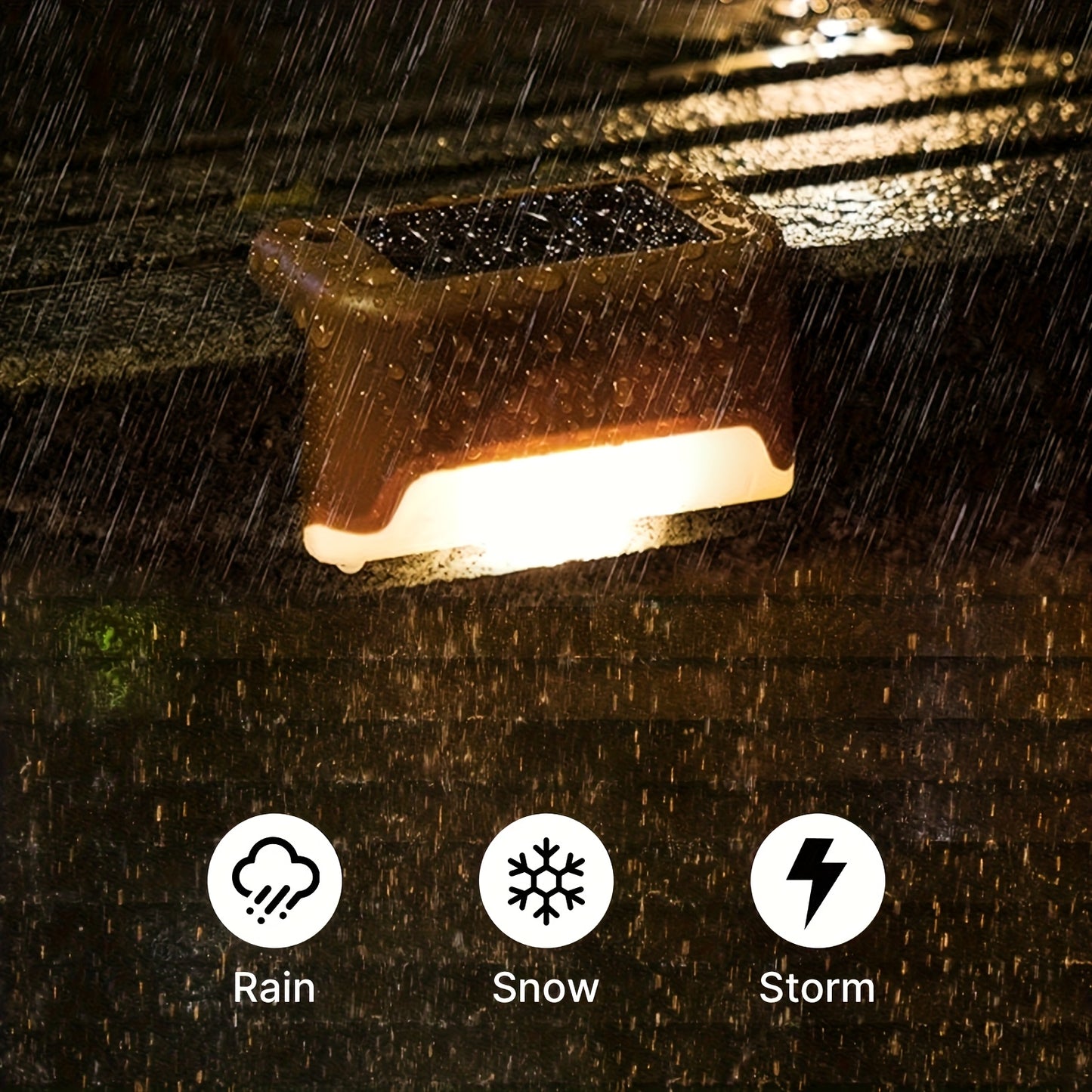 Solar LED Deck Lights, Auto On/Off, 12-Hour Runtime, Multi-Pack