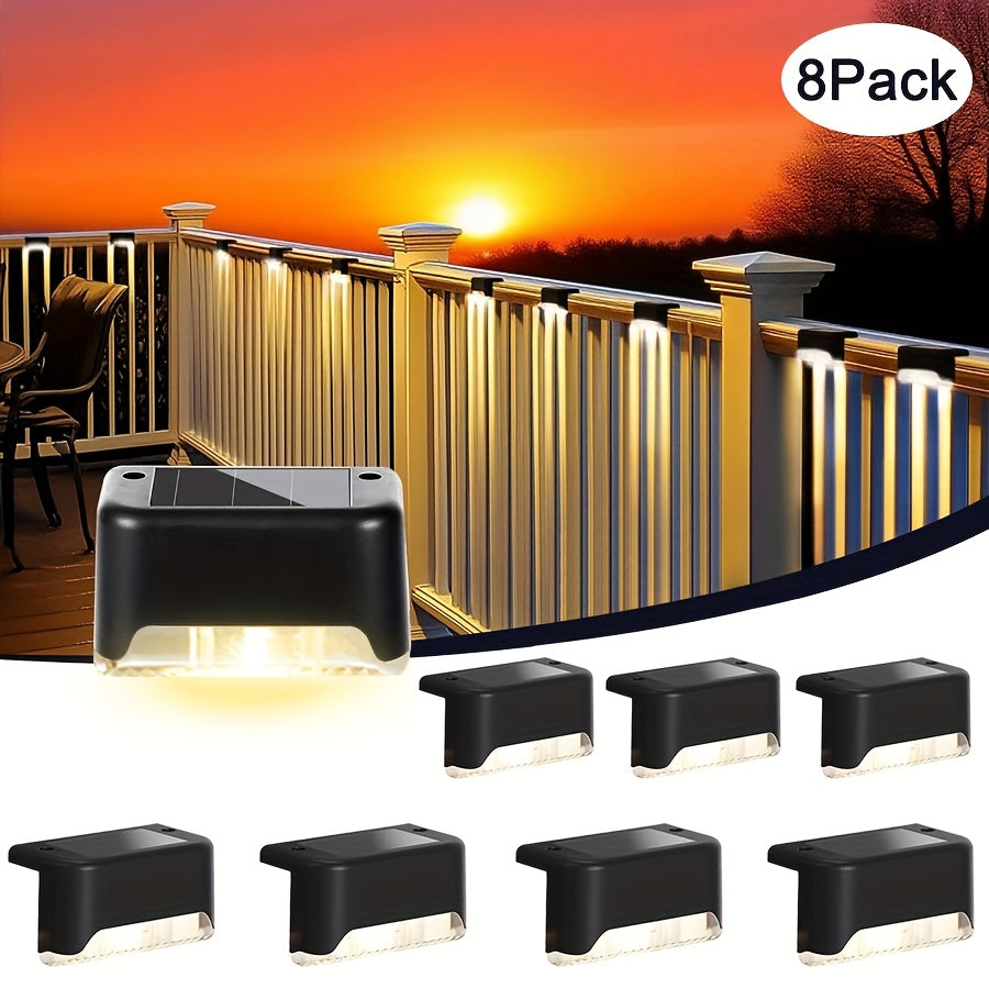 Solar Step & Stair Lights, Warm White LED, 4–30 Pack