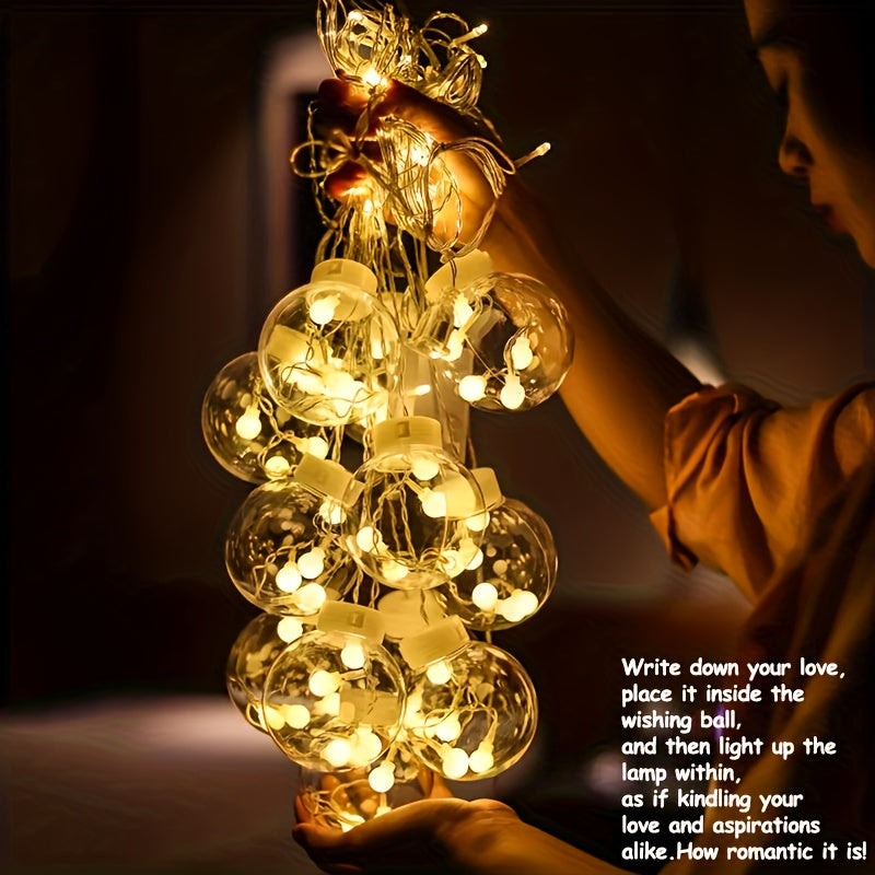 Wishing Ball LED String Lights, 108 LEDs, 8 Lighting Modes
