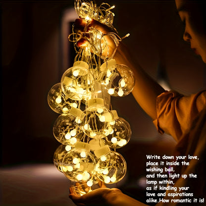 Wishing Ball LED String Lights, 108 LEDs, 8 Lighting Modes
