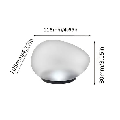 Solar Luminous Pebble Garden Lights, 4-Pack, Warm or White