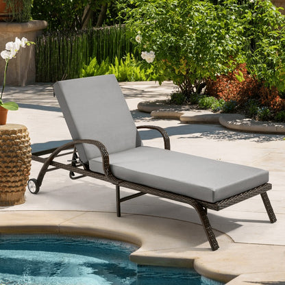 Striped Outdoor Lounge Cushion, Waterproof, Removable Cover, 10 Colours