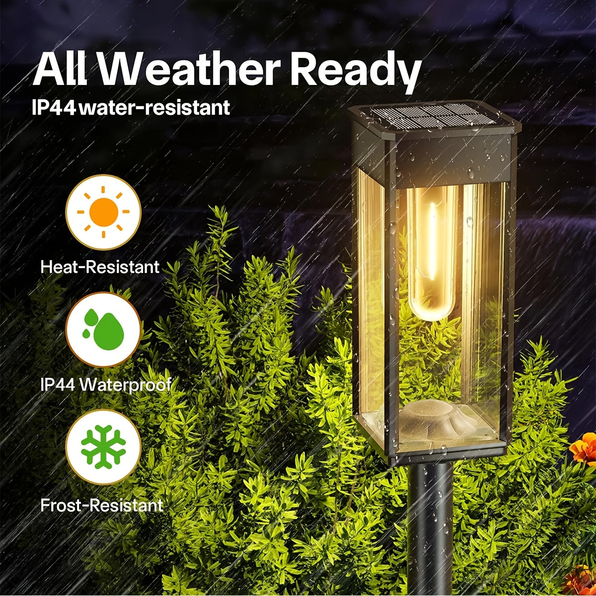 Solar Pathway Lights, IP44, Warm White, 4 or 8-Pack
