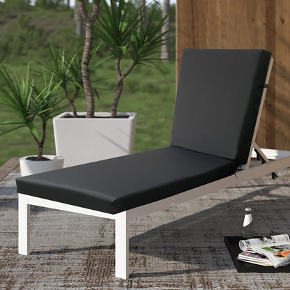 Outdoor Chaise Lounge Cushion, Foam Fill, Zippered, Pool & Patio