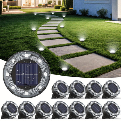 Solar In-Ground Garden Lights, 8 LEDs, IP44, 4–24 Pack