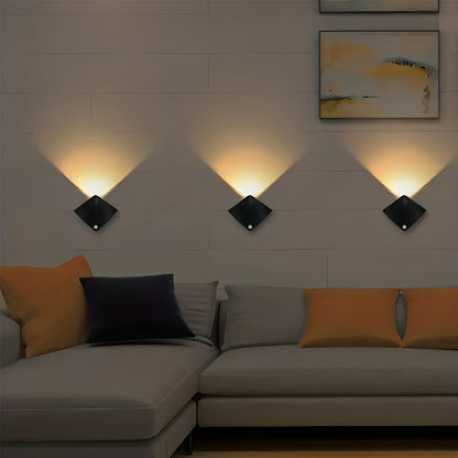 Motion Sensor Wall Light, Battery Powered, Modern, Warm White