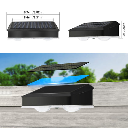 Solar Fence & Post Cap Lamps, Dual Colour LED, 8-Pack