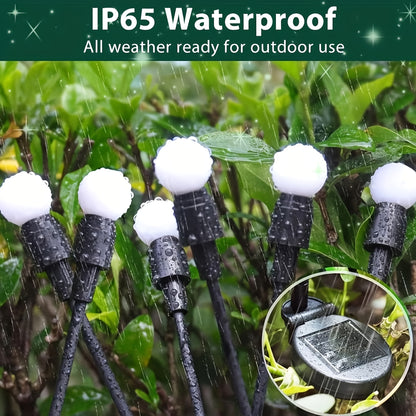 Solar Firefly Garden Stake Lights, 8-Pack, IP65 Weatherproof
