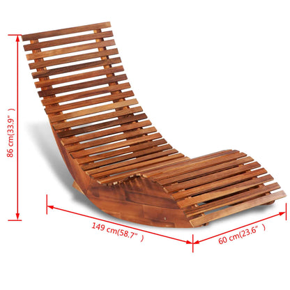 42652  Rocking Sun Lounger Acacia Wood