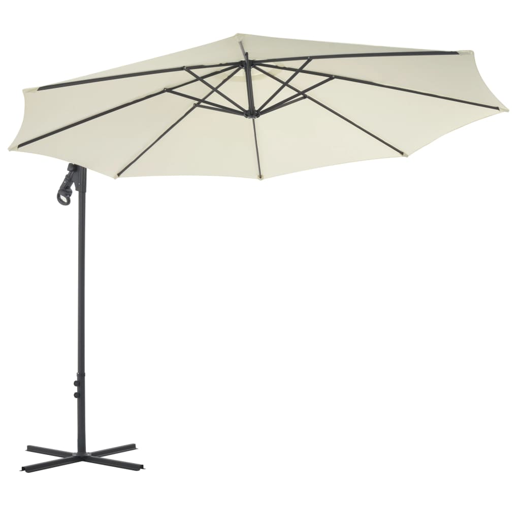Cantilever Garden Parasol With Steel Pole 118.1"