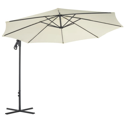 Cantilever Garden Parasol With Steel Pole 118.1"