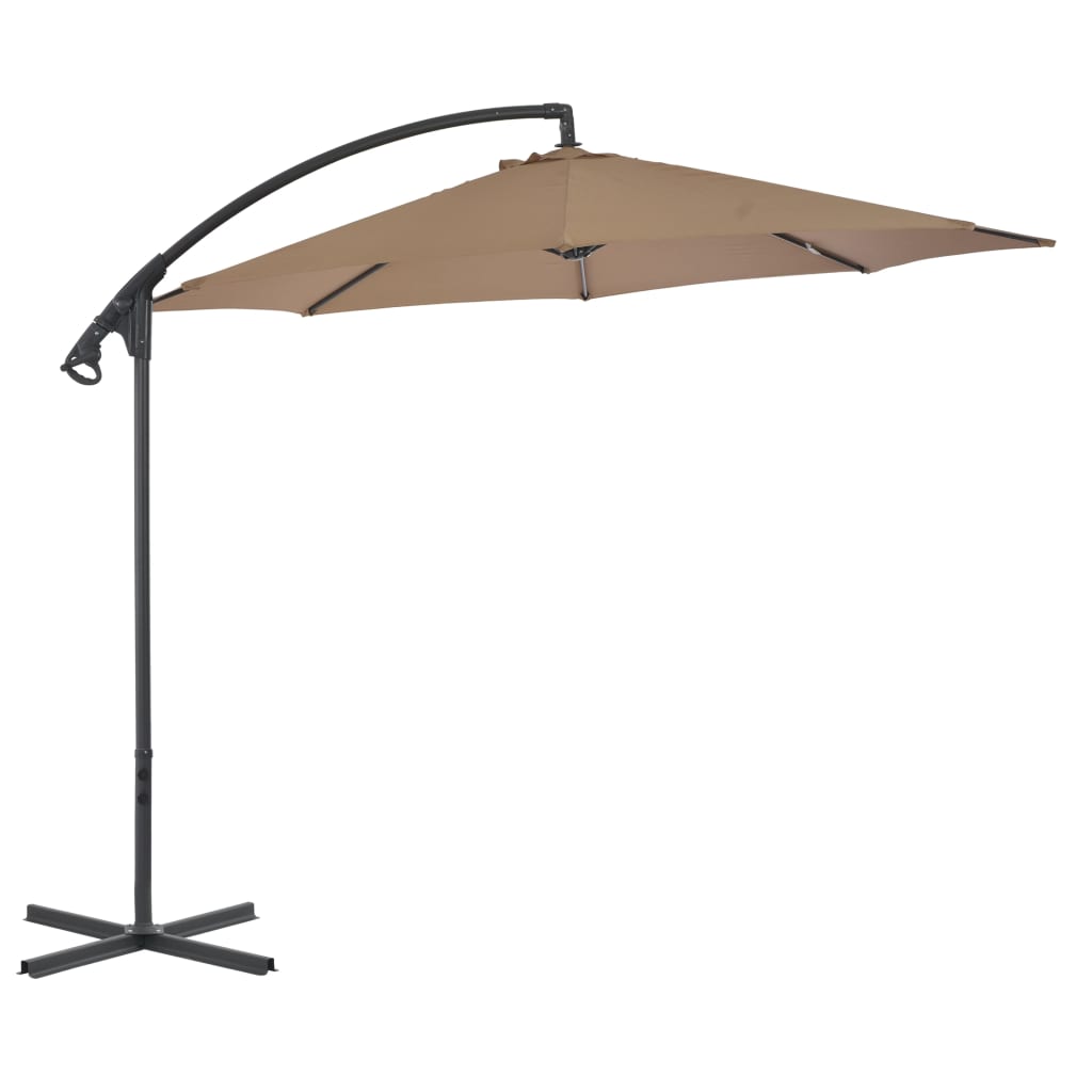 Cantilever Garden Parasol With Steel Pole 118.1"