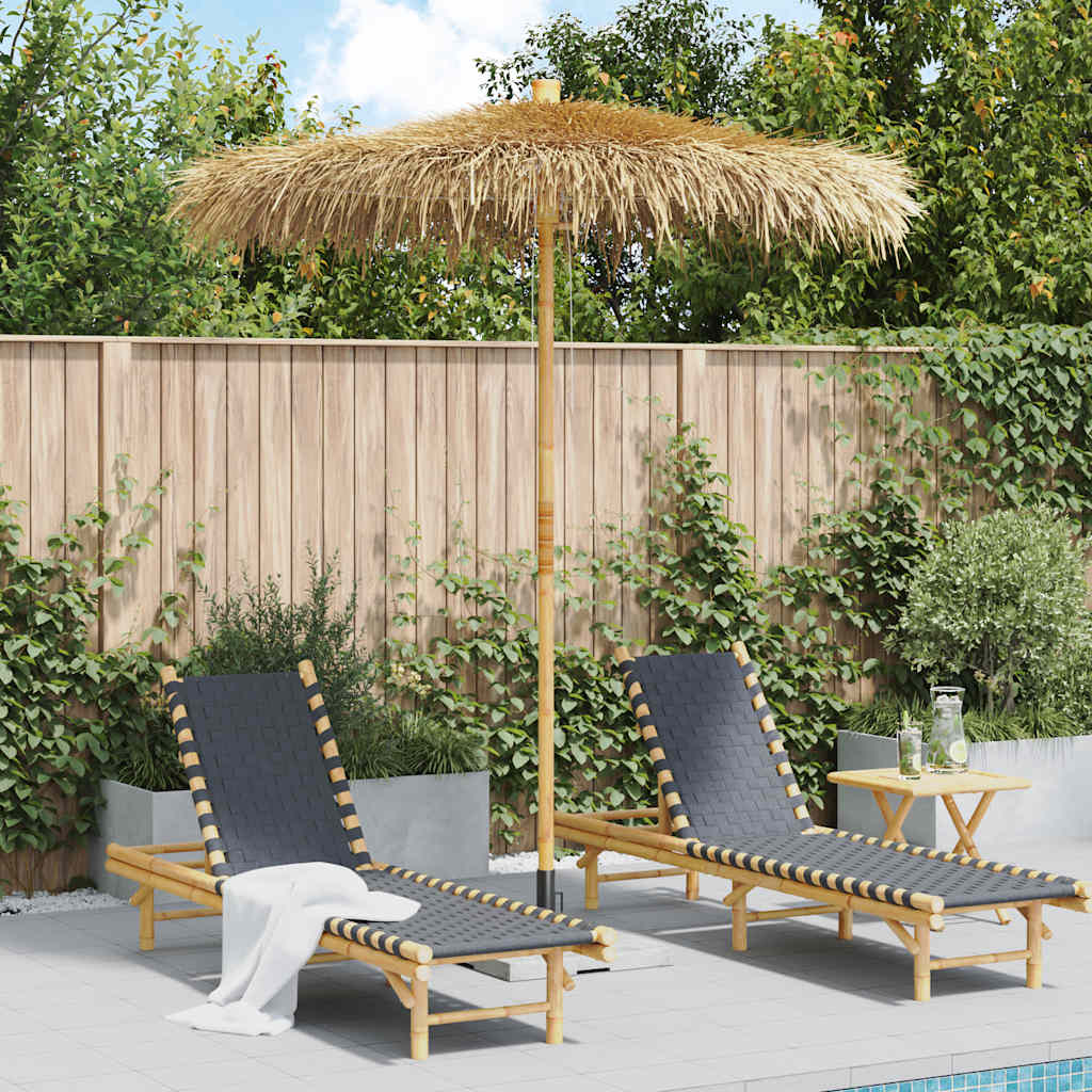 Bamboo Garden Parasol With Banana Leaf Roof