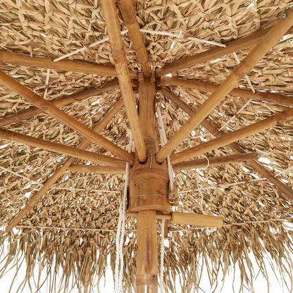 Bamboo Garden Parasol With Banana Leaf Roof